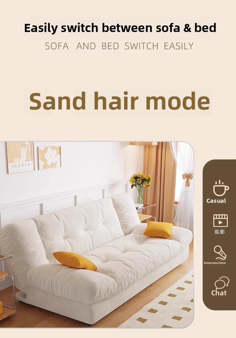 Aroma Homes Modern 3-Seater Convertible Sofabed - Dark Blue - Image 4